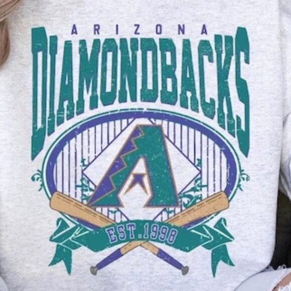 Vintage Arizona Diamondbacks Sweatshirt Retro EST 1998 Baseball Crewneck Gift 79 - Picture 2 of 5